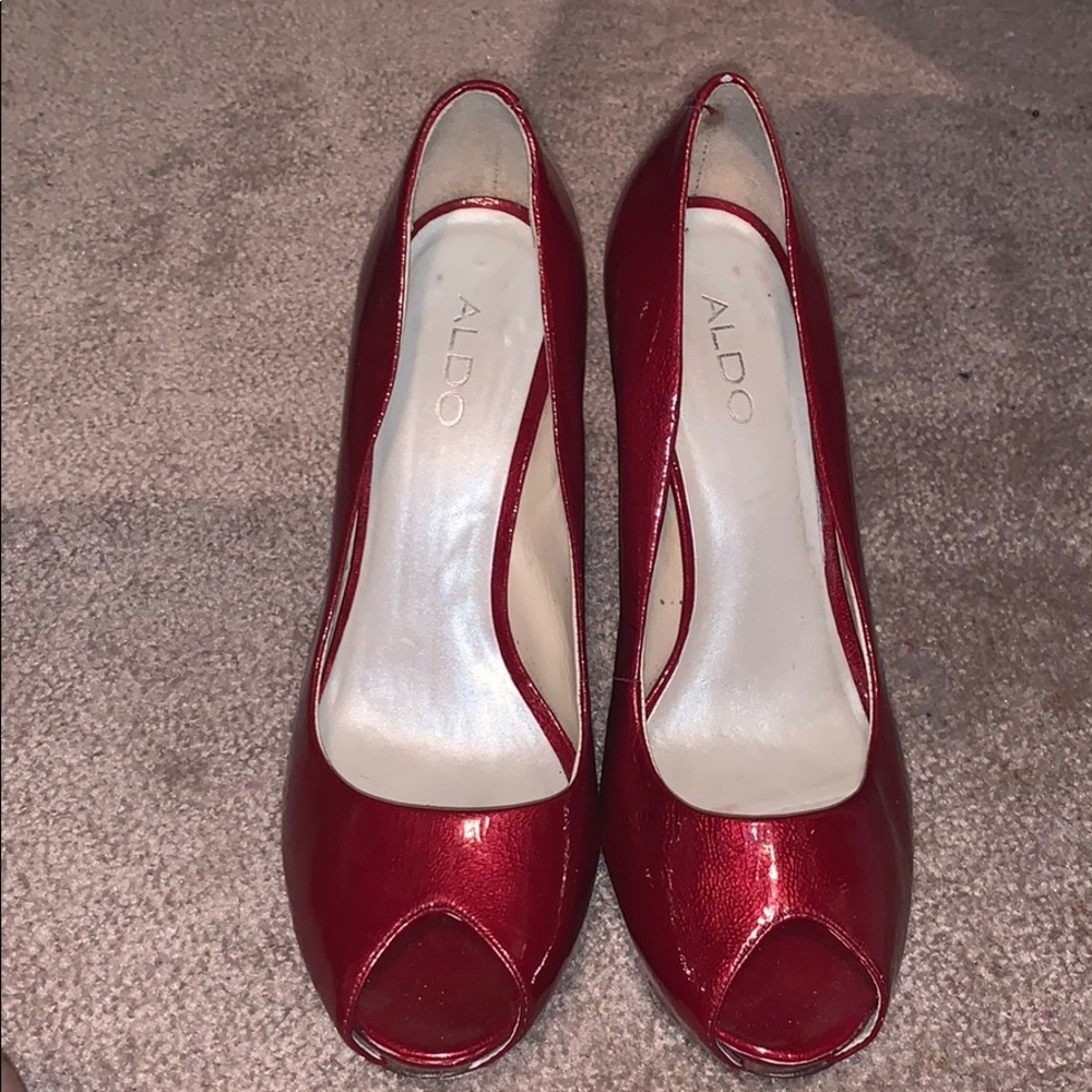 Aldo Ruby red platforms